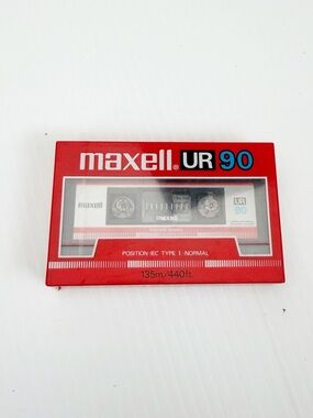 Vintage Maxell UR90 Normal Bias Position IEC Type Blank Cassette Tape Sealed